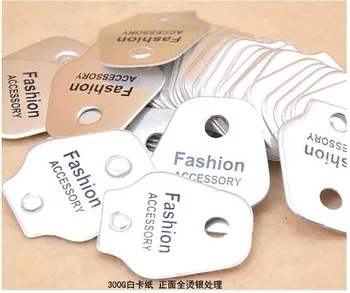 

500PCS 36X30mm small silver pressed tags jewelry tags brand price tag paper card free shipping