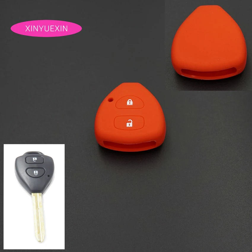 Xinyuexin Car Key Cover Silicone Case For TOYOTA Corolla Hilux Vitz