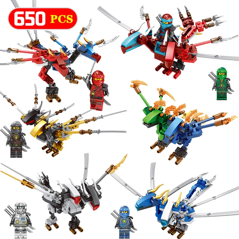 

Ninjago Building Blocks Robot mechago Dragon Masters of Spinjitzu Set Compatible LegoINGlys Ninjago Assemble Toy For kid
