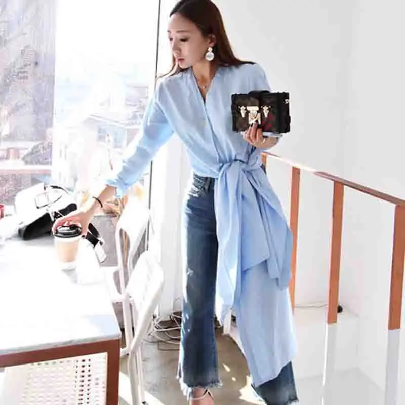 

ladies long shirt side slits plus size white woman autumn button for women casual boyfriend oversize womens shirt