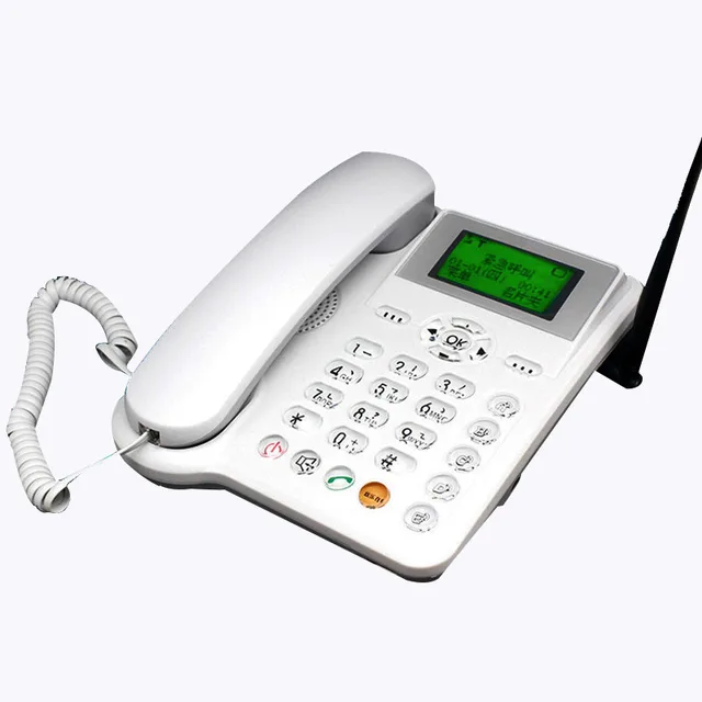 Fixed GSM 900/1800MHz SIM Card Landline Phone With SMS Desk Wireless