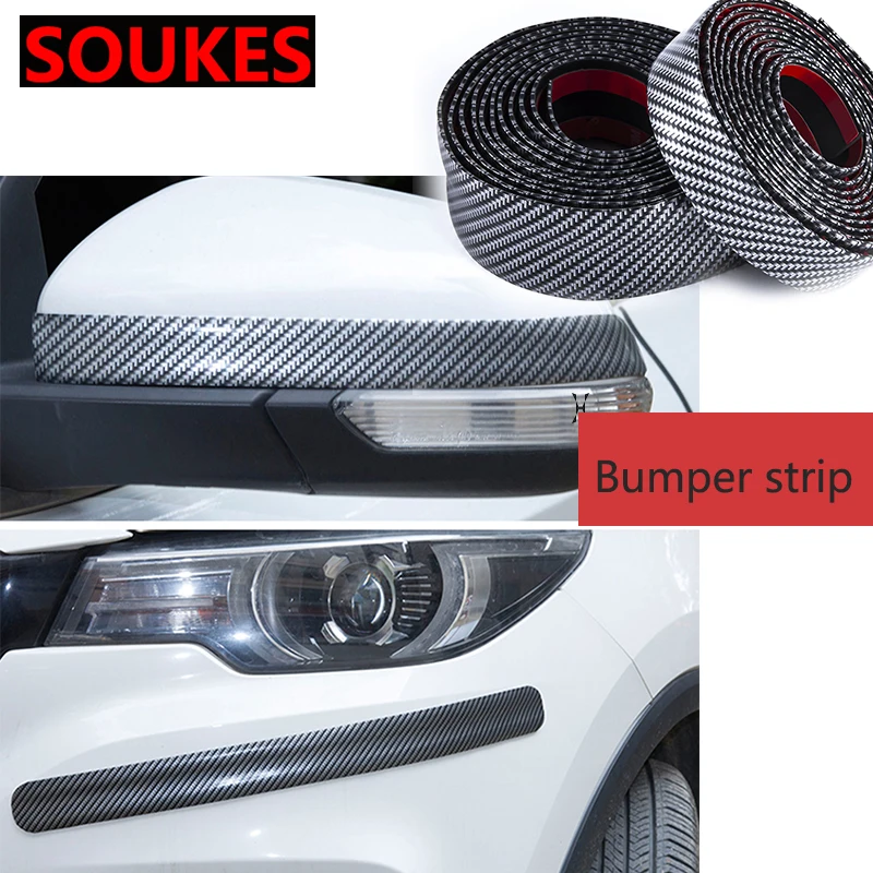 

50cm Car Carbon Fiber Rubber Door Sill Protector Sticker For Volkswagen VW Golf 4 5 7 6 MK4 Honda Civic 2006-2011 Accord CRV