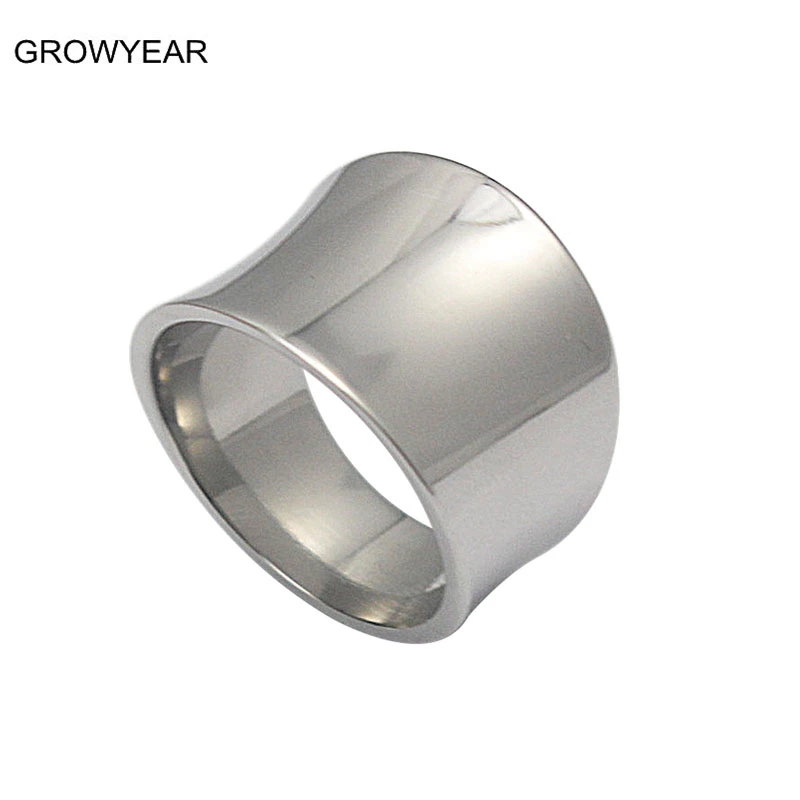 

Wedding Rings Fashion Jewelry Stainless Steel Blank Silvery Wide Ring For Women Size 8 6 10 7 9