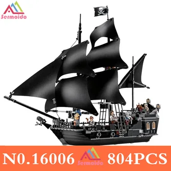 

sermoido Pirates of the Caribbean The Black Pearl Pirate Ship Model set Building Blocks Kits bricks Toys for Children DBP203