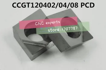 

Free shipping 2PCS CCGT120402/CCGT120404/CCGT120408 PCD Inserts , CNC PCD Diamond insert For Lathe Tools Inserts For SCLCR