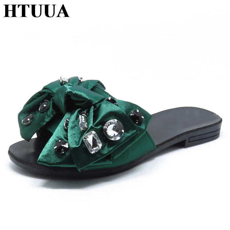 HTUUA/2018 г. женские шлепанцы летние сандалии однотонные пляжные сланцы на плоской