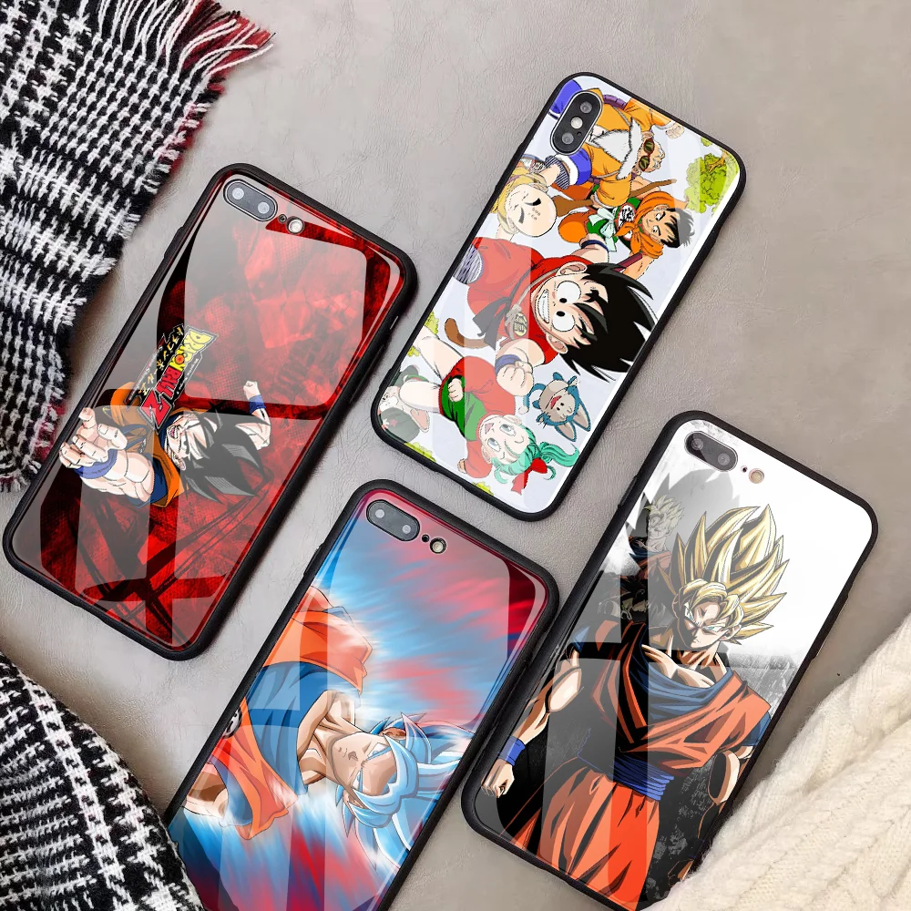 Dragon Ball DIY чехол для телефона для iPhone 7 8 6 S Plus Капа из закаленного стекла заказной Goku чехол для телефона для iPhone X XR XS 11 Pro MAX