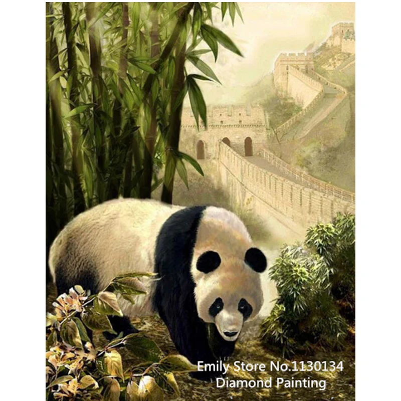 Panda Diamond Embroidery Pattern DIY 5D Diamond Painting Needlework Cross Stitch Full Drill Rhinestones Painting DP729