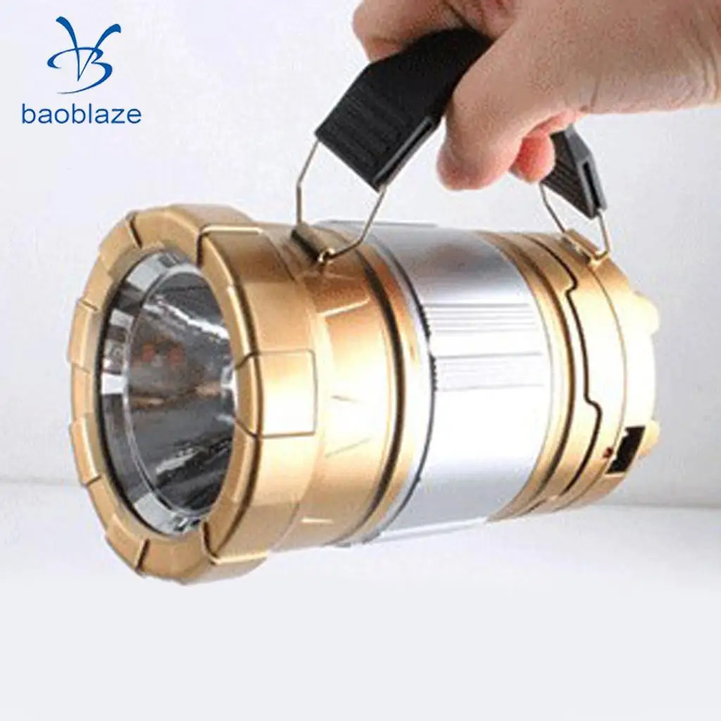 Portable Solar USB Charging Rechargeable Outdoor Camping Tent Lights 