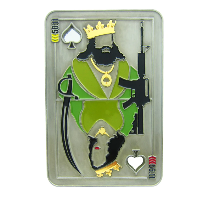 

Zinc Alloy Antique Plating Metal Dog Tag Poker Coin