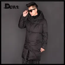 M-3XL! мужской зимний теплый толстый длинный пуховик с хлопковой подкладкой метросексуальный корейский с капюшоном