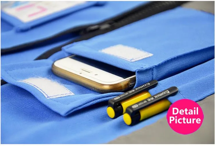Logotipo da Empresa de Impressão Spardwear Personalizada Segurança Colete Reflexivo Azul Trabalho Uniforme Tráfego Frete Grátis 7 Segurança e Proteção