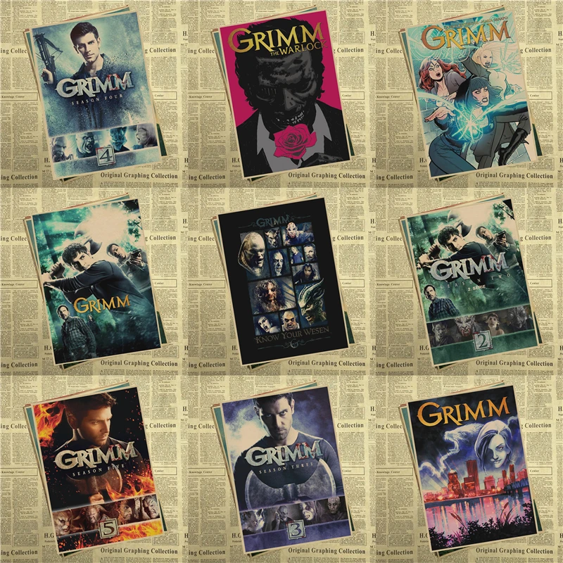 GRIMM постер настенные наклейки украшение для дома хорошее качество печать крафт