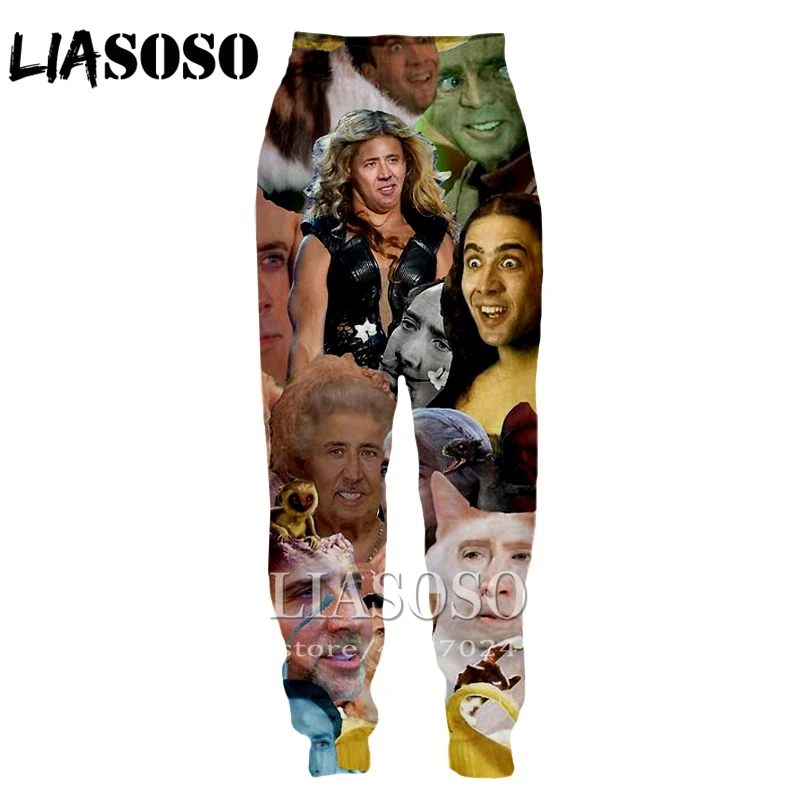 LIASOSO, 3d принт, для мужчин и женщин, мультфильм Николя, клетка, полная длина, тренировочные штаны, зимние штаны, аниме, милые, повседневные, забавные,, брюки E234 - Цвет: 3