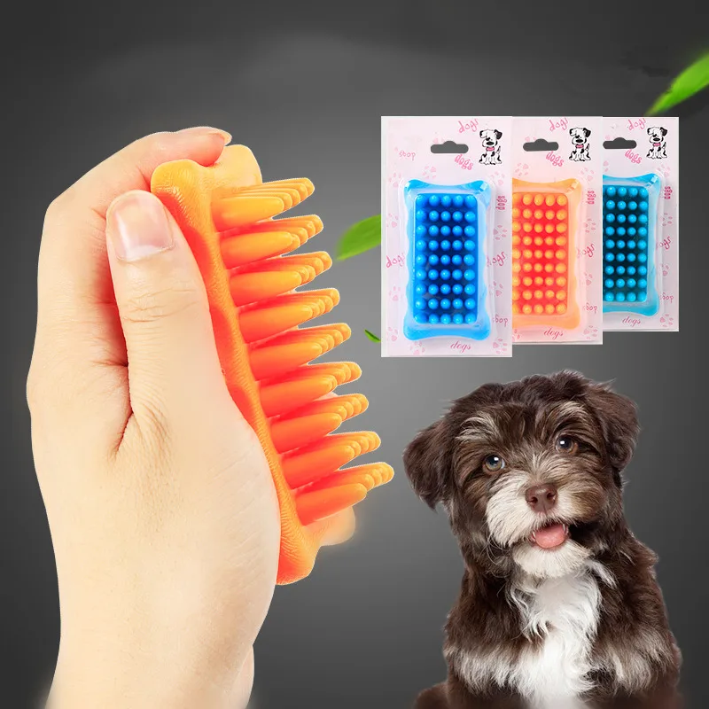 Pet Dog Cat Bath Brush Comb Rubber Glove Hair Fur Grooming Massaging