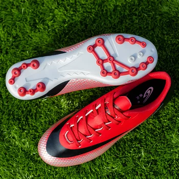 

Lion Scream Men Soccer Shoes Cleats High Ankle Football Shoes Long Spikes Outdoor Traing Boots for Men AG/FG Hot Sale 4 color