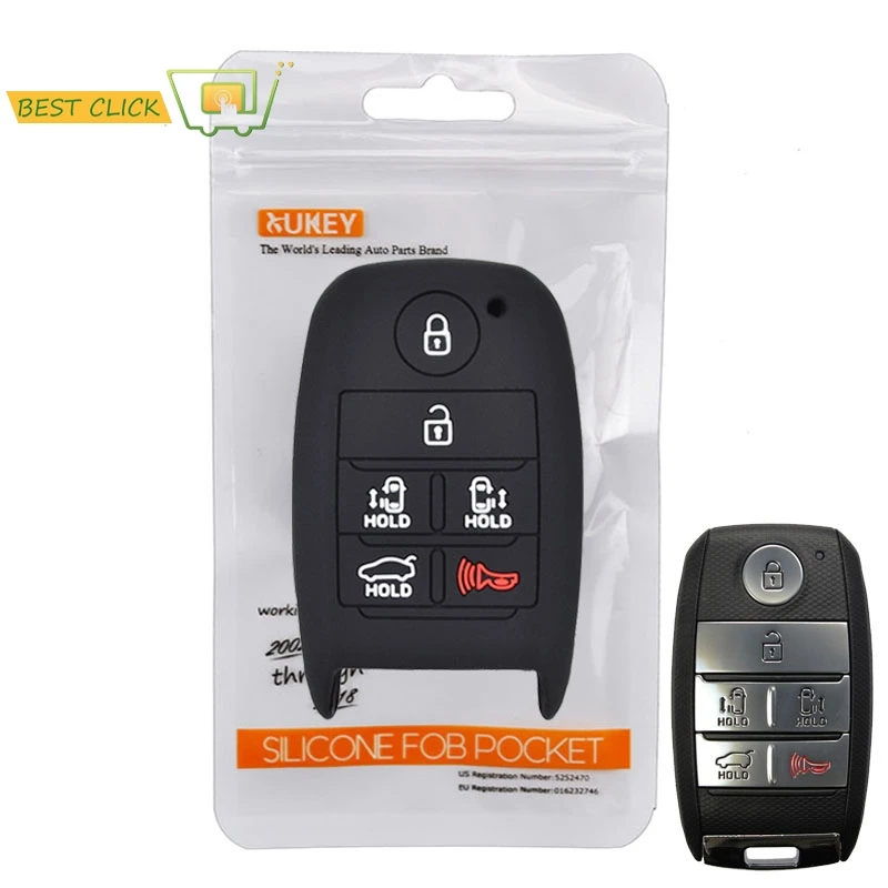 

Silicone Key Case Cover For Kia Sedona Grand Carnival 2015 2016 2017 2018 Keyless Fob Shell Skin Holder Protector