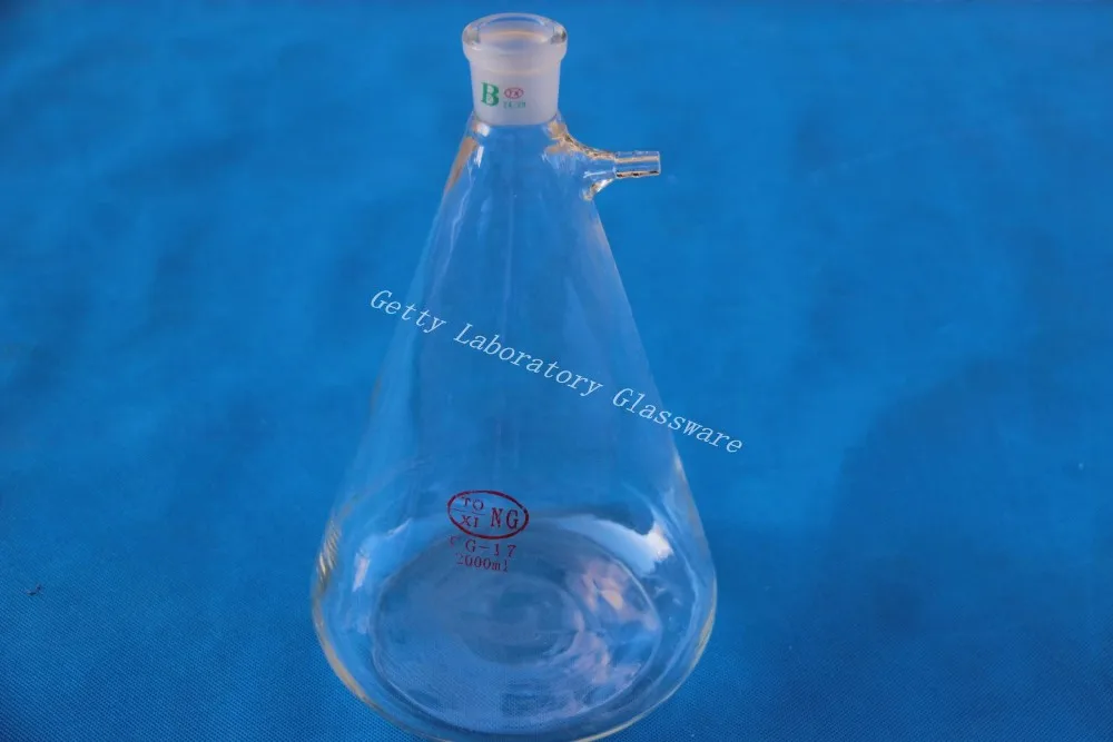 2000ml Vacuum Filter Flask, Filting Flask, 24/29 joint, 10mm side hose ...