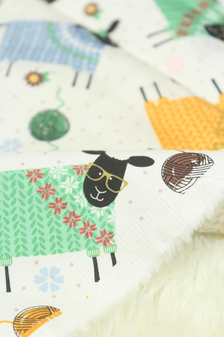 10550 Cm Kartun Lucu Wol Domba Kain Katun Untuk Jahit Quilting