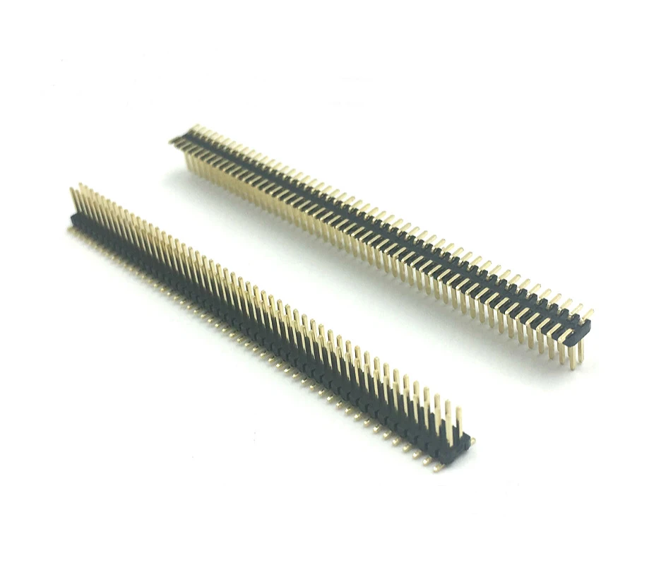 10 шт. 1,27 мм 2X50P контакт SMD коннектор, 0,0" PCB штырь, вырезанный 1,27 штыревой разъём SMT, Разъемный штырь, двухрядный позолоченный