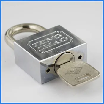 

5 pieces 40mm high quality chrome plated keyed differently square outdoor padlock