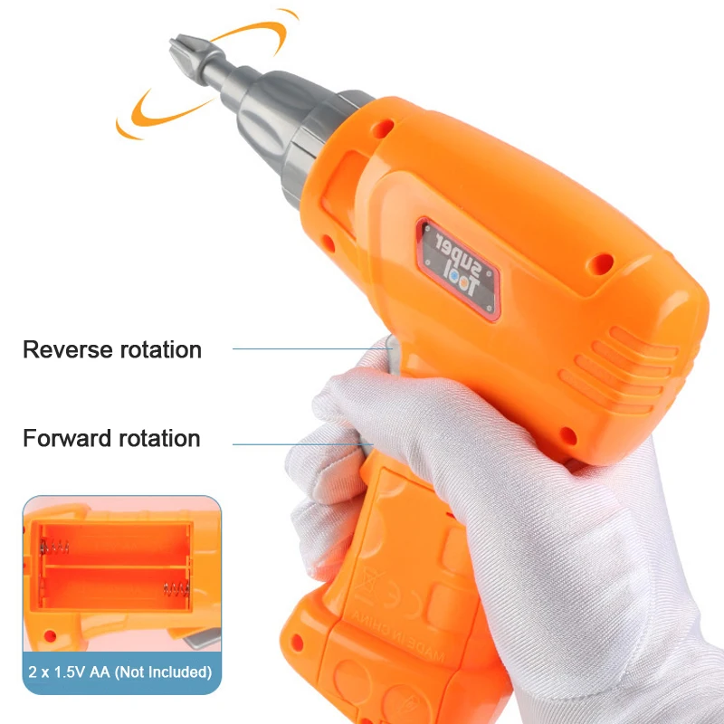 Children Toys Electric Drill Nut Disassembly Match Tool Educational Toys Assembled Blocks Sets For Boys Design Building Toy