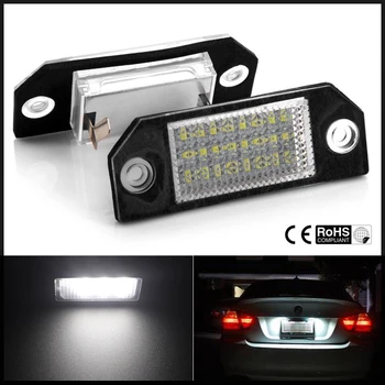 

2X Car LED License Number Plate Light Lamp 6W 12V 24 LED White Light for Ford Focus 2 C-Max MK2