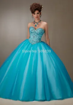 Vestidos de 15 Anos Bead Tulle Ball Gown Quinceanera Dresses 2017 Cheap Quinceanera Dresses Sweet 16 Dresses Debutante Gown