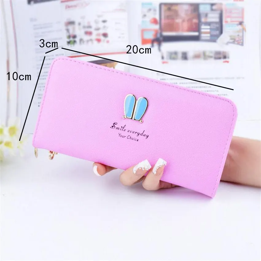 Solid PU Leather Rabbit Ear Wallet Purse Best Crossdress & Tgirl Store