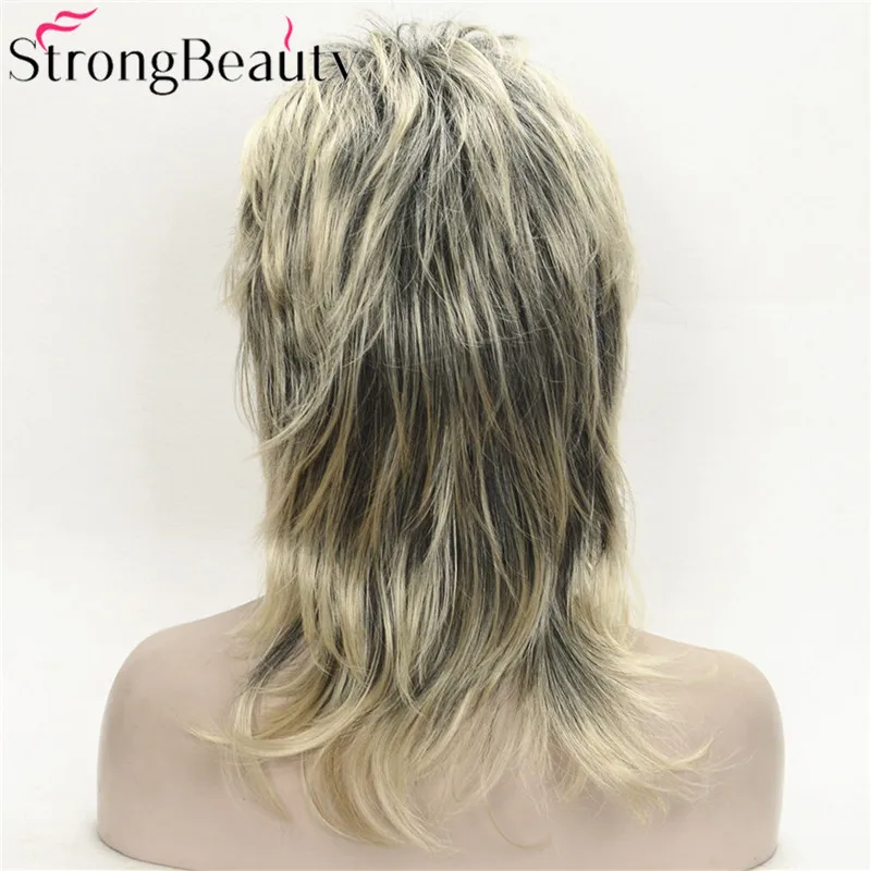 Goedkoop StrongBeauty Natuurlijke Synthetische Capless Medium Lange Pruik Golvende Blonde Pruiken Voor Vrouwen 14 Kleuren