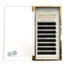 5 лотков/лот реального норки Индивидуальный ресниц наращивание ресниц Накладные ресницы 9 мм-13 мм