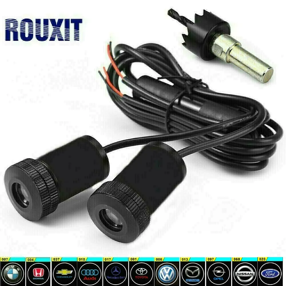 

2Pcs Ghost Shadow Light Welcome Lamp Logo Laser Projector Car LED Door Warning Light For Benz Ford Audi BMW Toyota Volkswagen
