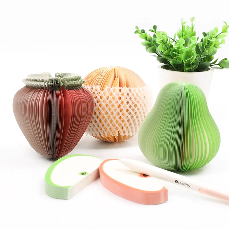 

1PC Office Stationery Sticky Notes Korea Cute Kawaii Fruit Sticker Post It Point It Marker Memo Sticker Paper free delivery