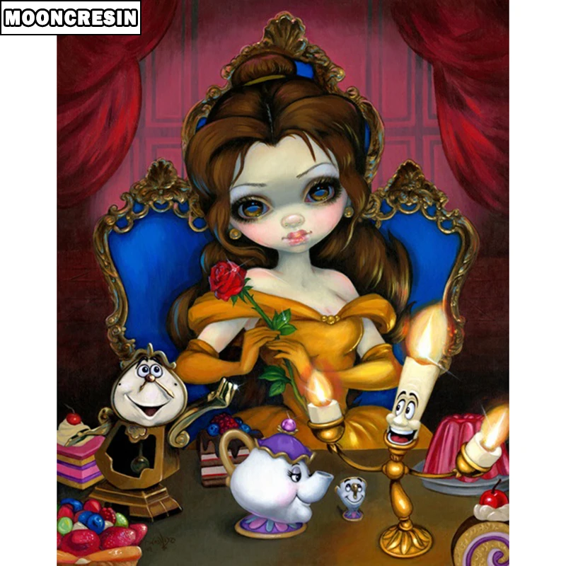 

5D Diy Diamond Embroidery Queen Cross Stitch Cartoon Girl Diamond Painting Kit Needlework Paint With Diamonds Mosaic Decor Home