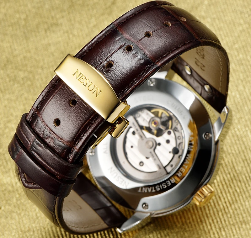 Швейцарские роскошные Брендовые Часы NESUN Skeleton Tourbillon мужские часы с