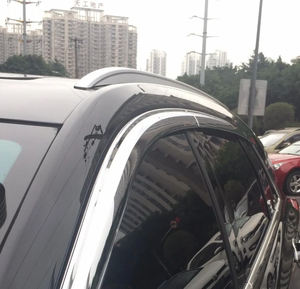 

ABS Chrome plastic Window Visor Vent Shades Sun Rain Guard car accessories for Cadillac XT5 2015 2016 2017 2018 car styling