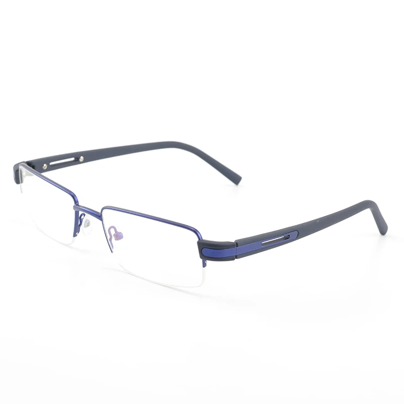 Blue Stainless Steel Spectacles Eyeglass Frame Men Glasses Eyeglasses