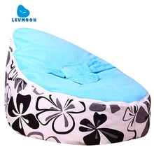 Levmoon Ewha Médio Cadeira do Saco de Feijão de Impressão Miúdos Cama Para Dormir Portátil Criança Dobrável Assento Do Sofá Zac Sem O Enchimento