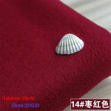 14# темно-красный 1 метр с одной стороны матовый имитация шерстяной одежды ткань для DIY Одежда верхняя юбка костюм материал платья