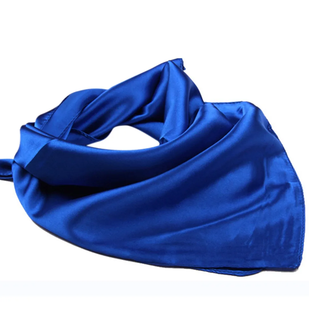 

Hot Sale Small Square Satin Scarf Artifical Silk Scarf for Ladies Women's Scarves Handkerchief 60cm*60cm Solid Color