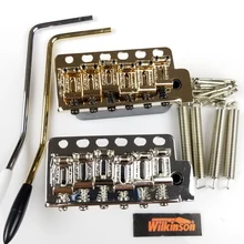 Korea ST guitar Wilkinson WV6 tremolo bridge + Bent Steel Saddles new stainless steel high mass bridge saddles 10 5mm 10 8mm for stratocaster electric guitar tremolo bridges