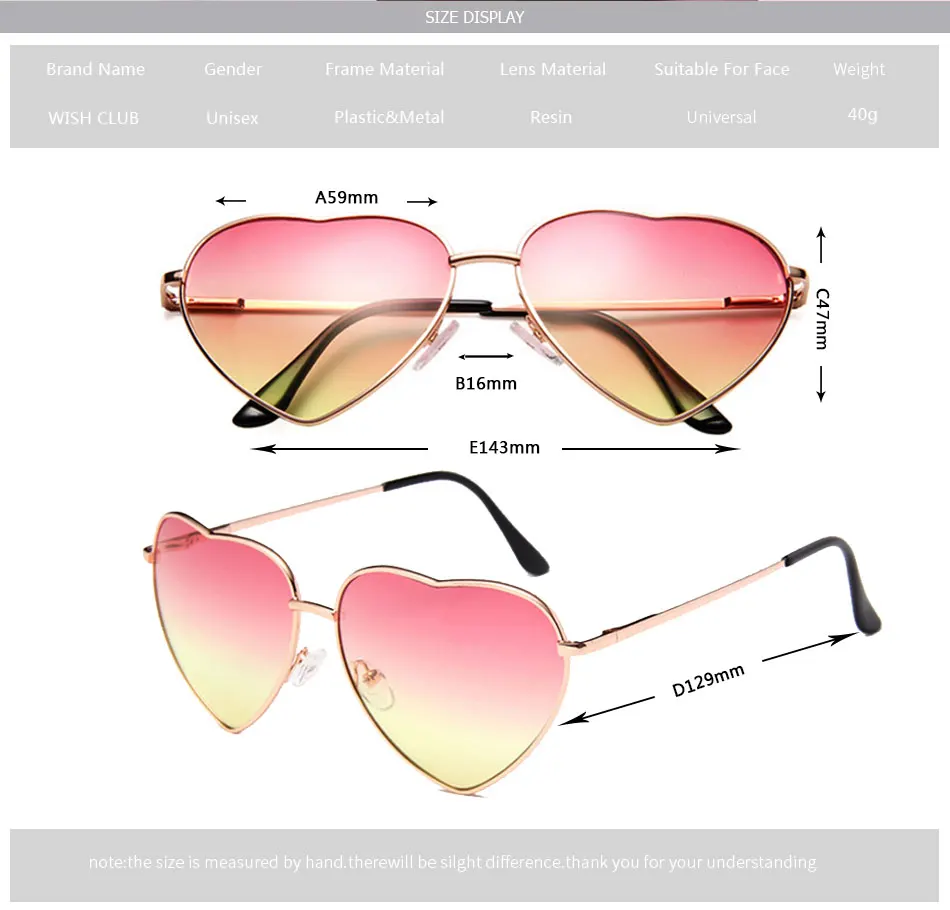 Новинка, модные женские солнцезащитные очки в форме сердца, брендовые дизайнерские металлические светоотражающие солнцезащитные очки для женщин, зеркальные