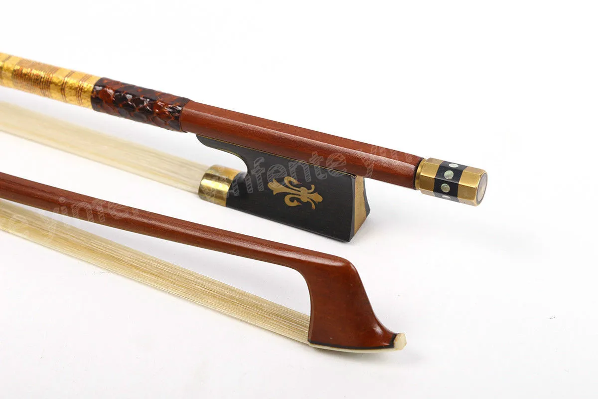 

Violin Bow 4/4 Brazilwood Nice Ebony Frog Straight Balance Brand, Violin Accessory Parts