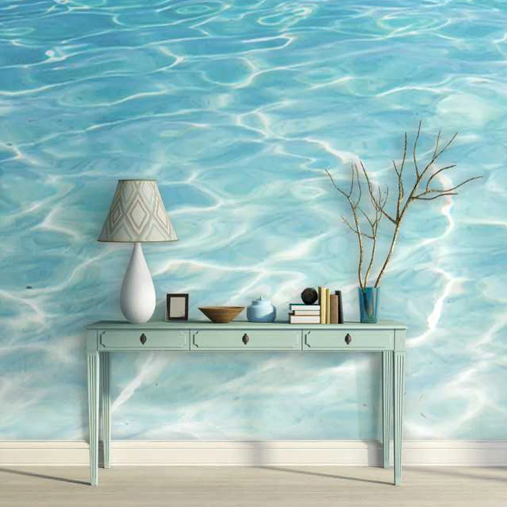 起伏水面リビング背景の 3d 壁紙壁画 Photowall 3d Papel デ パレー Pw Papel De Pared Papel De3d Papel Aliexpress