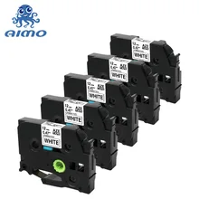 5 шт. tz tze лента 12 мм 0,47 дюймов белая ламинированная совместимая TZe231 TZe 231 TZ-231 TZe-231 p сенсорная лента для Borther ленты