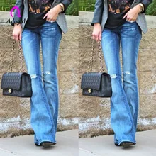 Черные джинсы с высокой талией винтажные длинные расклешенные джинсы женские молнии летают Ретро эластичные синие джинсовые брюки рабочие повседневные брюки