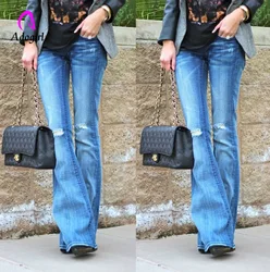 Black Jeans High Waist Vintage Long Flare Leg Jeans Women Zipper Fly Retro Stretchy Blue Denim Pants 2019 Work Casual Trousers Black Jeans High Waist Vintage Long Flare Leg Jeans Women Zipper Fly Retro Stretchy Blue Denim Pants 2019 Work Casual Trousers
