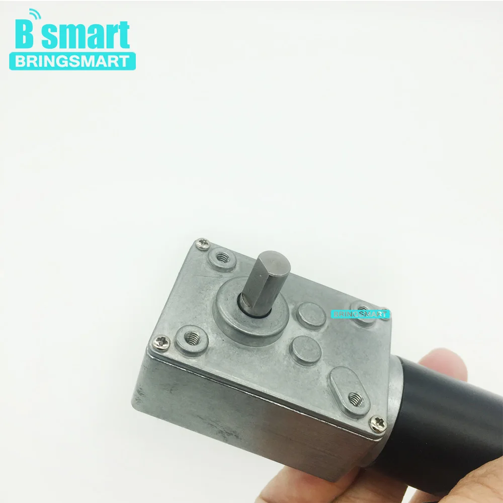 Bringsmart 12V 24V червь постоянного тока Шестерни двигатель с высоким крутящим моментом 10-470 об/мин мини Шестерни коробка редуктор мотора с встроенной функцией спуска затвора двигателя обратный DIY робот