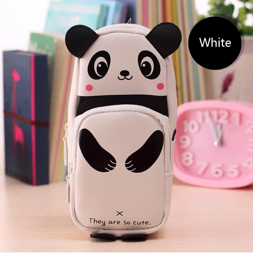 1pcs Cute Panda Large Capacity Pen Pencil Case Pen Box School Stationery Cosmetic Bag Geometry Pencil Bag School Office Supplies Pencil Cases Aliexpress