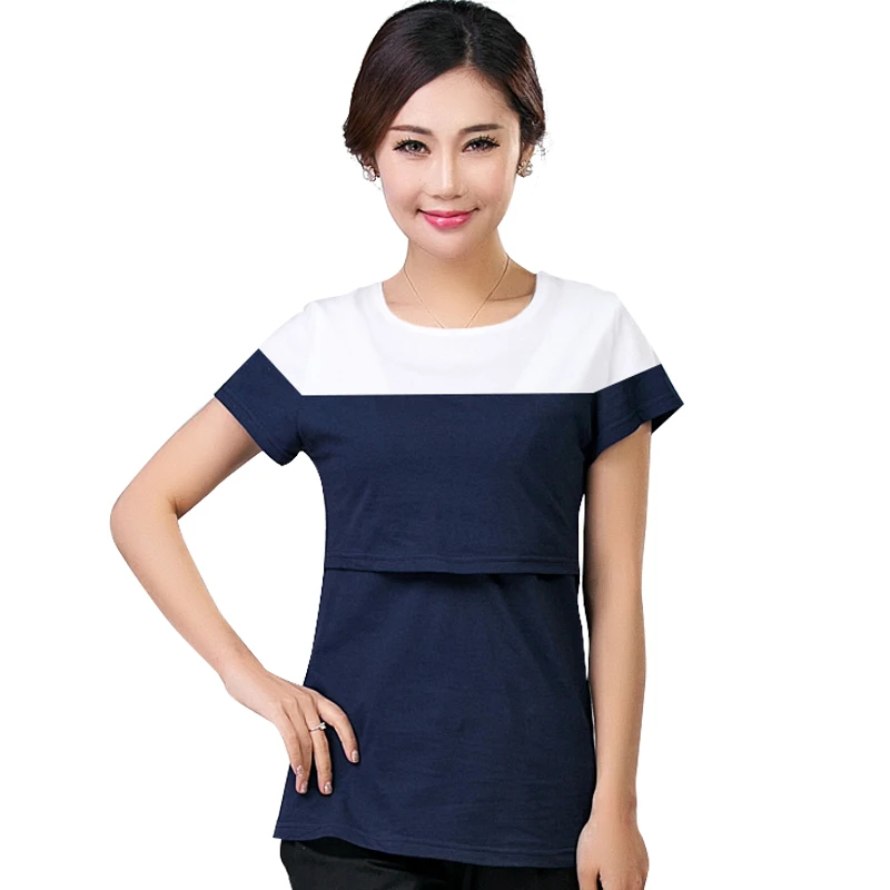 2017 Summer Breast Feeding Tops Tees Maternity Nursing Clothes Pregnant Women Breastfeeding T-shirt Maxi Premama Wear Clothing
